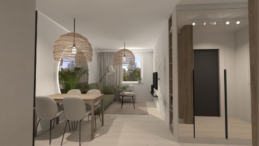 Salon z aneksem kuchennym + Sypialnia Po Remoncie Kapitalnym !