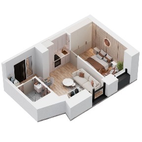 Mieszkanie 29 m2, stan deweloperski