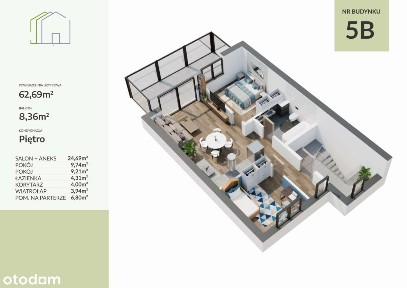 Mieszkanie z widokiem na Rzeszów / Duży Balkon