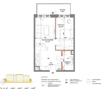 NOWE | 41,68m2 | 2 pokoje | Zabłocie | AFM