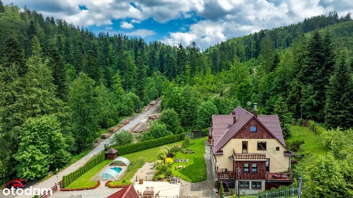 DOM w WIŚLE Z WŁASNYM LASEM basen sauna grillchata garaż strumień góry