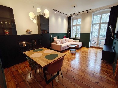 100 m² loft kamienica | 3 pokoje, 2 łazienki, gabinet | Huby