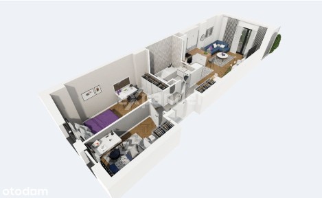 Mieszkanie 50m2/3 pokoje