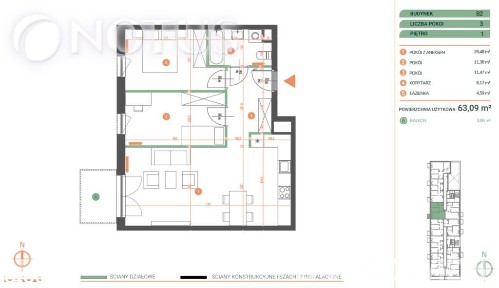 Gotowe 3 pokoje 63 m2-Zabłocie-Bez prowizji