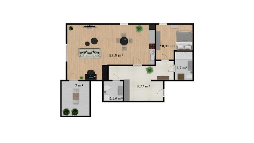 Prądnik Biały • Osiedle Mozarta • 2 pokoje • 58 m² • Wyposażone