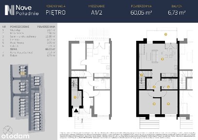 Nove Południe Łańcut, 3 pokoje, balkon, miejsce postojowe cenie