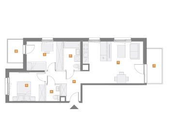 GOTOWE duże mieszkanie z widnym aneksem kuchennym i dwoma balkonami!