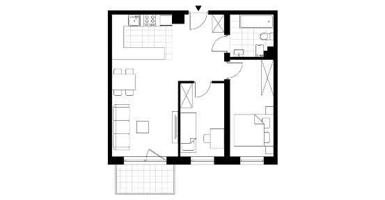 3-pokojowe mieszkanie 55m2 + balkon Bezpośrednio