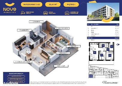 Nove Dobczyce | mieszkanie 3-pok. | 43