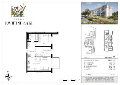 2-pokojowe mieszkanie 49m2 Bez Pośredników