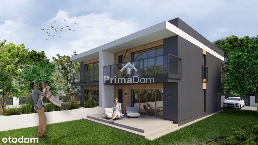 Nowoczesny dom w zabudowie bliźniaczej