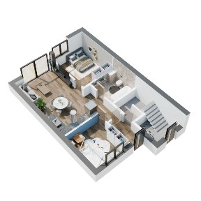 Nowoczesne mieszkanie z ogródkiem i parkingiem - R