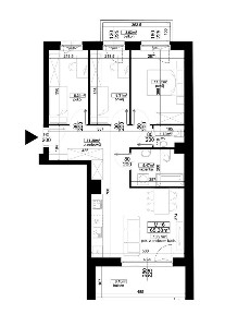 4-pokojowe mieszkanie 65m2 + balkon