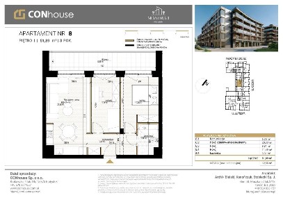 Młynowa II Premium, apartament 3 pokojowy, nr 9