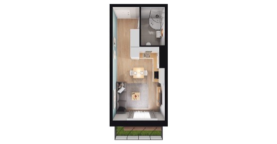 1-pokojowy apartament inwestycyjny 24m2 + ogródek