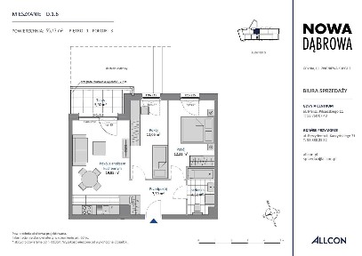 3-pokojowe mieszkanie 55m2 + taras Bezpośrednio