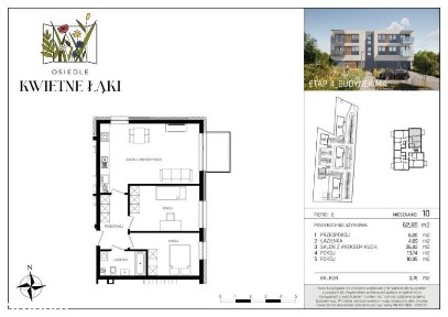 3-pokojowe mieszkanie 62m2 Bez Prowizji
