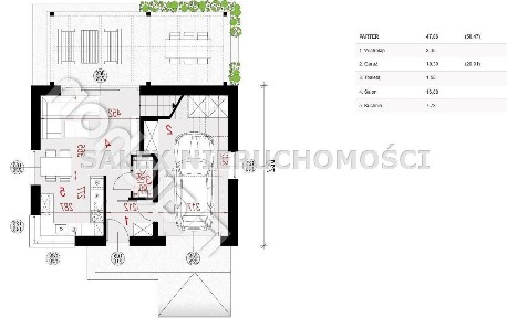 Mały dom wolnostojący w stanie deweloperskim
