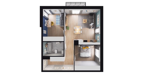 3-pokojowe mieszkanie 57m2 + balkon