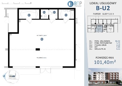 Apartamenty Zachodnie lokal usługowy 101,4m2 B-U2