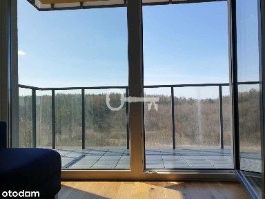 Elegancka kawalerka z widokiem na las