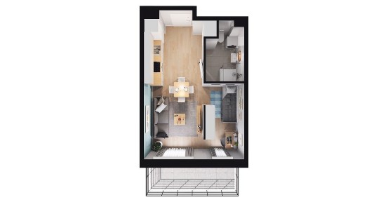 1-pokojowe mieszkanie 30m2 + balkon Bezpośrednio