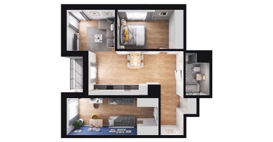 Piasta Towers | mieszkanie 3-pok. | 86A15