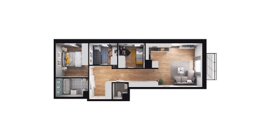 4-pokojowe mieszkanie 61m2 + balkon Bezpośrednio