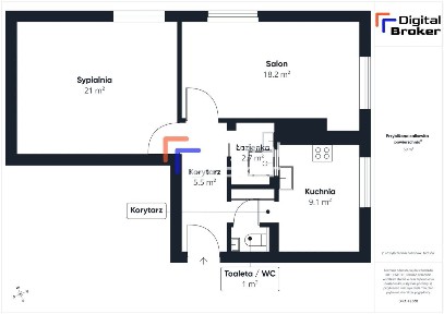 2 pok z odzielną kuchnią Ogrody