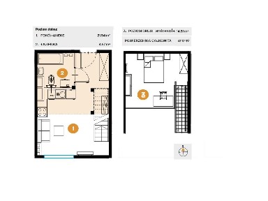 Luksusowe 2 pokoje-antresola / Bronowice / 2025 r / przeszlenie salonu