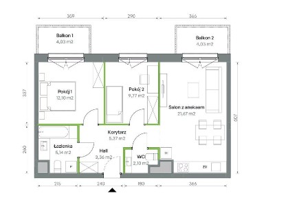 Przestronne 3 pokojowe mieszkanie 54 m² | 2 balkony | Targówek