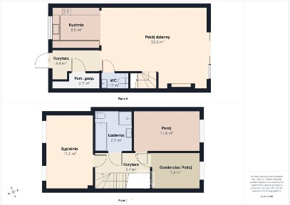 Przytulnie i nowocześnie wykończony dom/szereg/4M