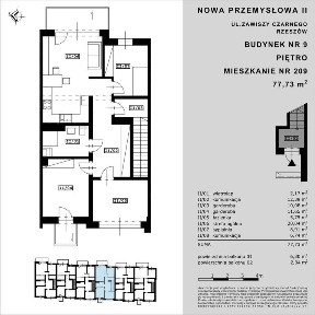 4 pokoje | 2 balkony | 77,73m2 | 7398zł/m2