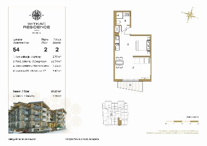 Witkac Residence | mieszkanie 2-pok. | 54