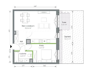 Ustawne 2 pokojowe mieszkanie 54 m² | Taras + ogród 27 m² | BLISKO SKM