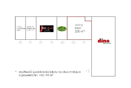 Lokal w parku handlowym obok marketu Dino
