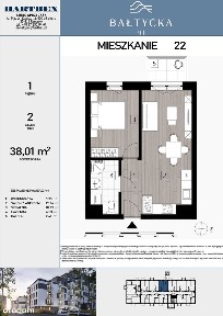 2-pokojowe mieszkanie 38m2 + balkon Bez Prowizji