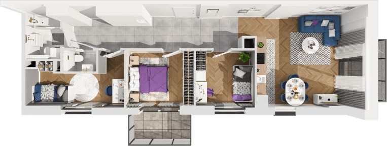 ŚWIETNY UKŁAD | Dwustronne 4 pok.+ dwa balkony | Tramwaj 200m |