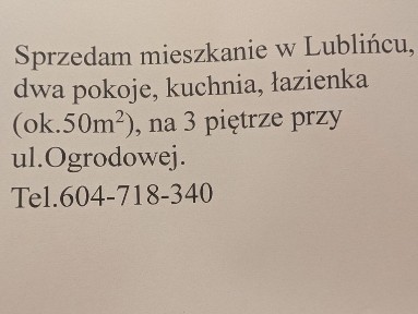 2-pokojowe mieszkanie 50,8 m² w centrum Lublińca - 3. piętro, piwnica