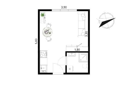 Gotowa kawalerka | Podgórze Duchackie | Udziały ze wskazaniem