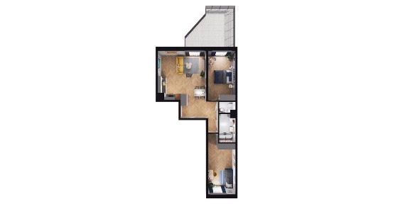 3-pokojowe mieszkanie 68m2 + taras Bezpośrednio