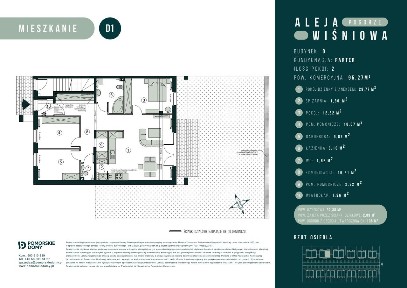 Aleja Wiśniowa Pogórze | mieszkanie 95,27 m2 |D1