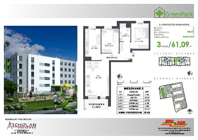 Osiedle Green Park | mieszkanie 3-pok. | 12A5
