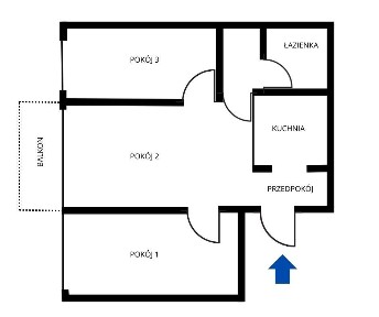 Słoneczne mieszkanie: 3 pokoje, ustawne, balkon, Sky Tower, do remontu