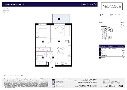 2-pokojowe mieszkanie 41m2 + balkon