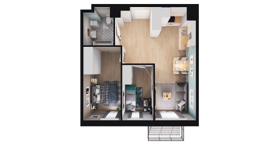 2-pokojowe mieszkanie 51m2 + balkon Bez Prowizji