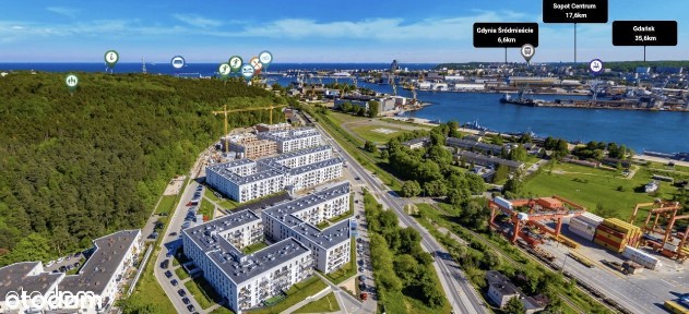 Nadmorskie Tarasy 2 pok. z widokiem na Morze Port