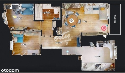 [3D] Os. Cynamonowe, 2/3 pokoje, balkon, I ptr.