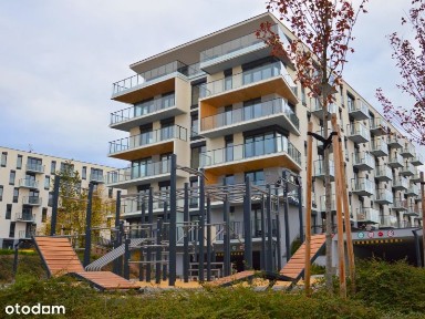 Tramwaj, zieleń i sklepy na osiedlu | Dwustronne | 3 pokoje | Ogród