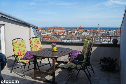 Zachwycający widok na Sopot i Morze. Przestronny apartament z tarasem.